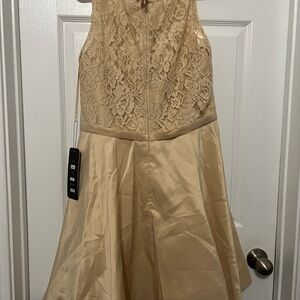 Source Unknown Kids Dress in Gold Lace